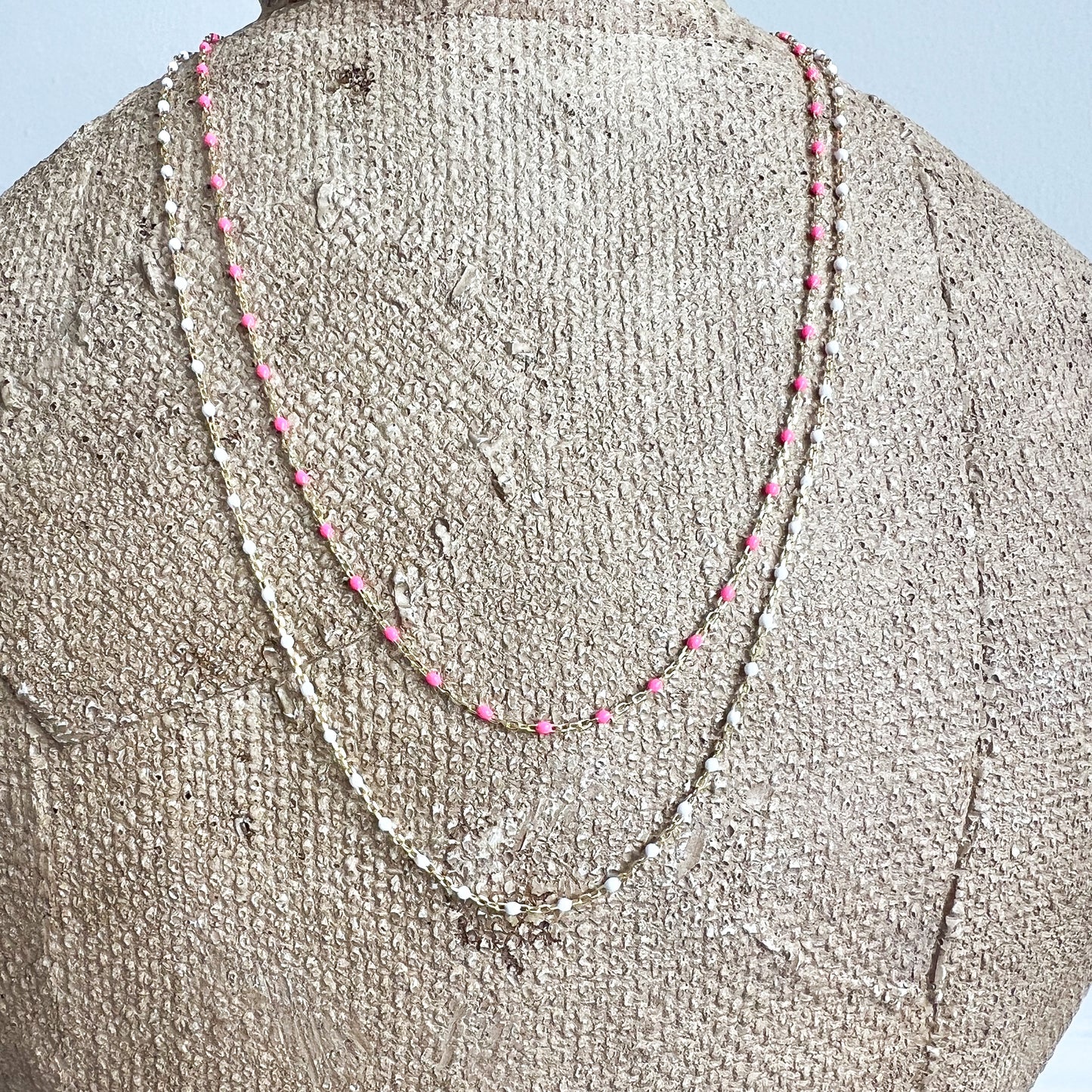 Charlie Color Beaded Chain Necklace