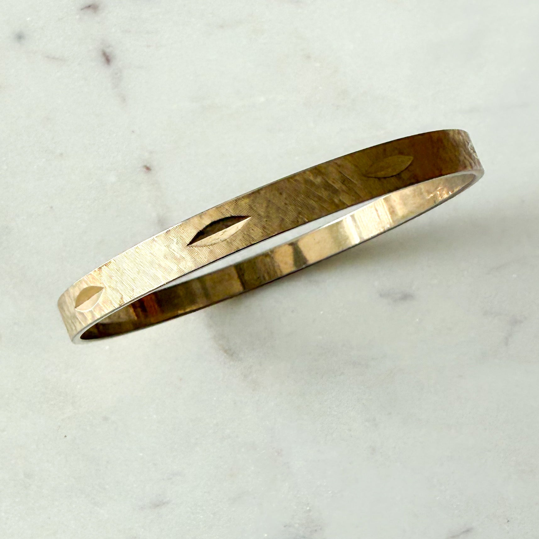 Beth Vintage Brass Bangle Bracelet