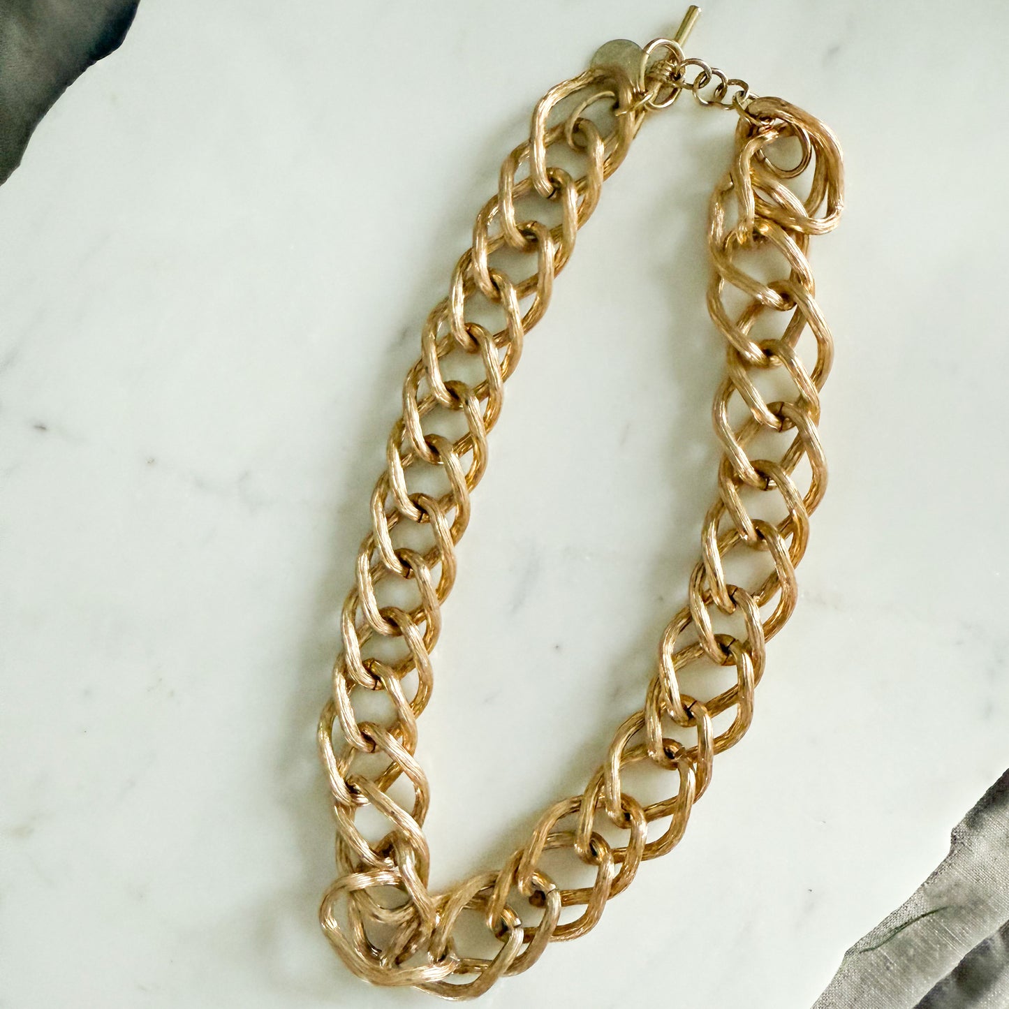 Donna Archive Vintage Gold Chain Choker Necklace - BelleStyle