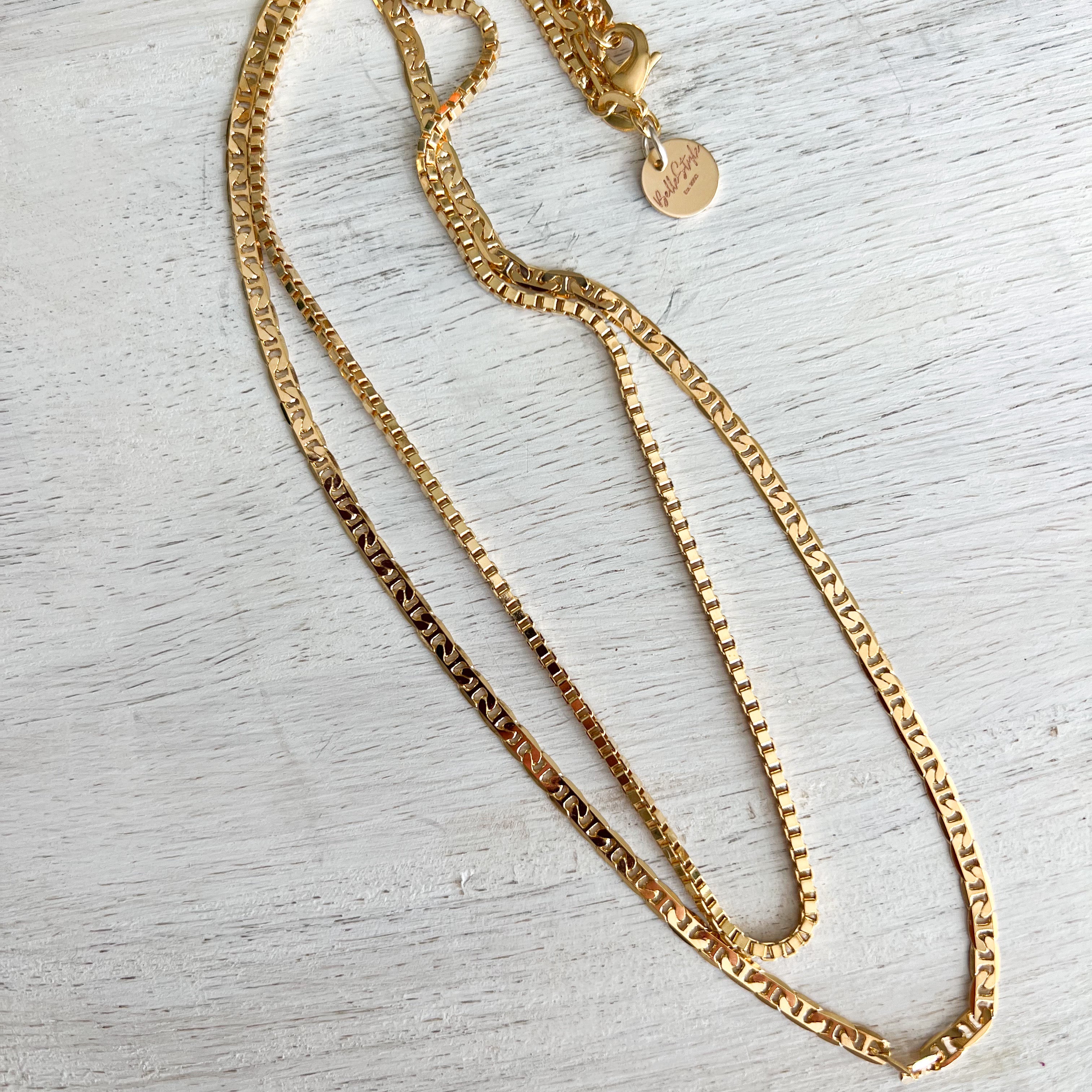 Pavé double chain necklace by Alexander McQueen | Tessabit
