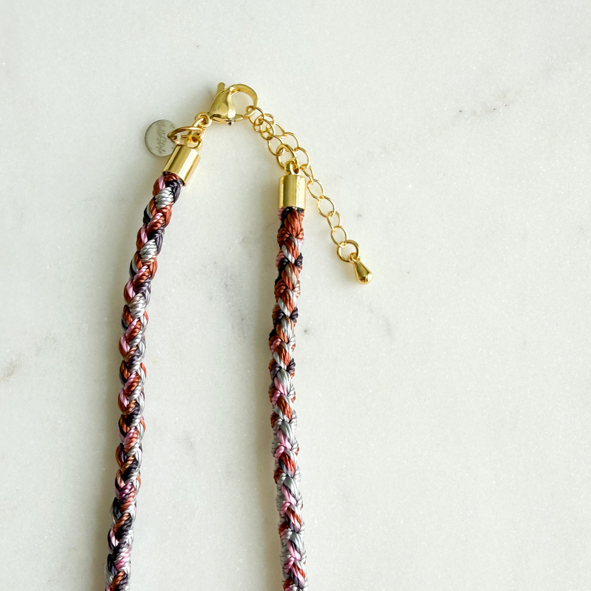 The Banks Semi-Precious Stone Braided Rope Necklace - BelleStyle