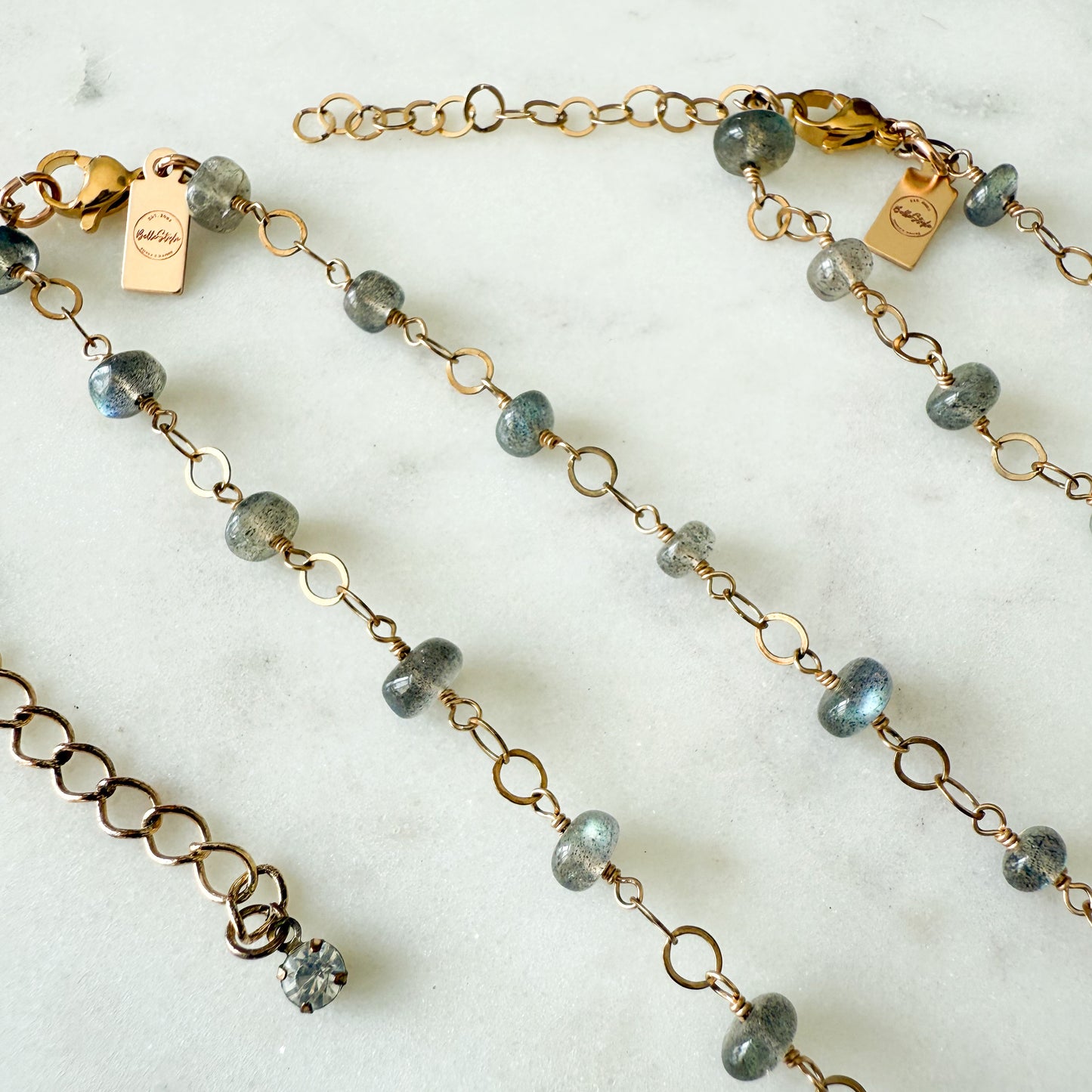 Kinley Labradorite 14KT Gold Chain Necklace