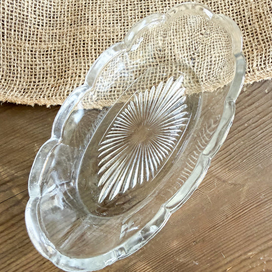 Scalloped Edge Vintage Jewelry Bowl