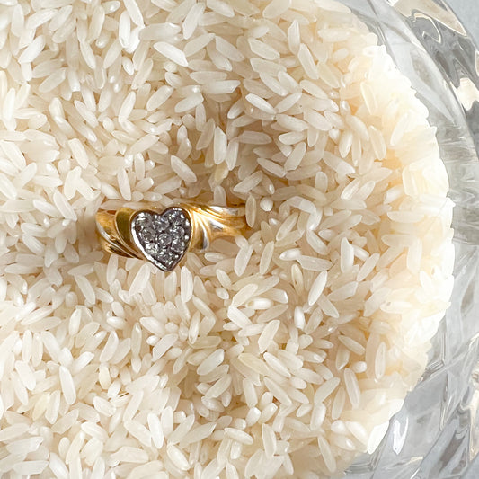 Crystal Heart Vintage Ring - Bellestyle