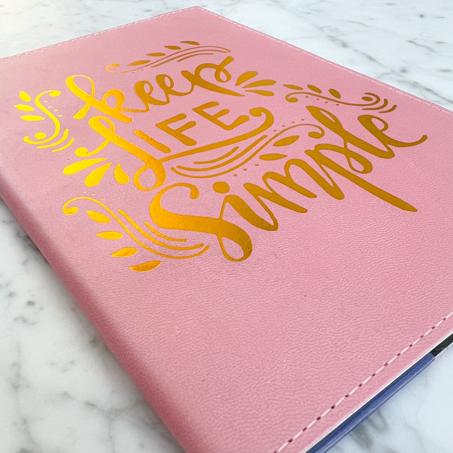 Keep Life Simple Pink Vegan Notebook