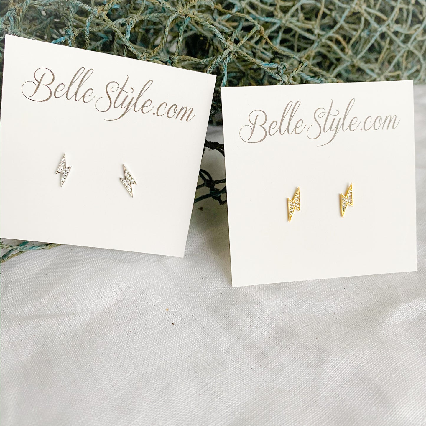 Lightning Bolt Crystal Earrings - BelleStyle