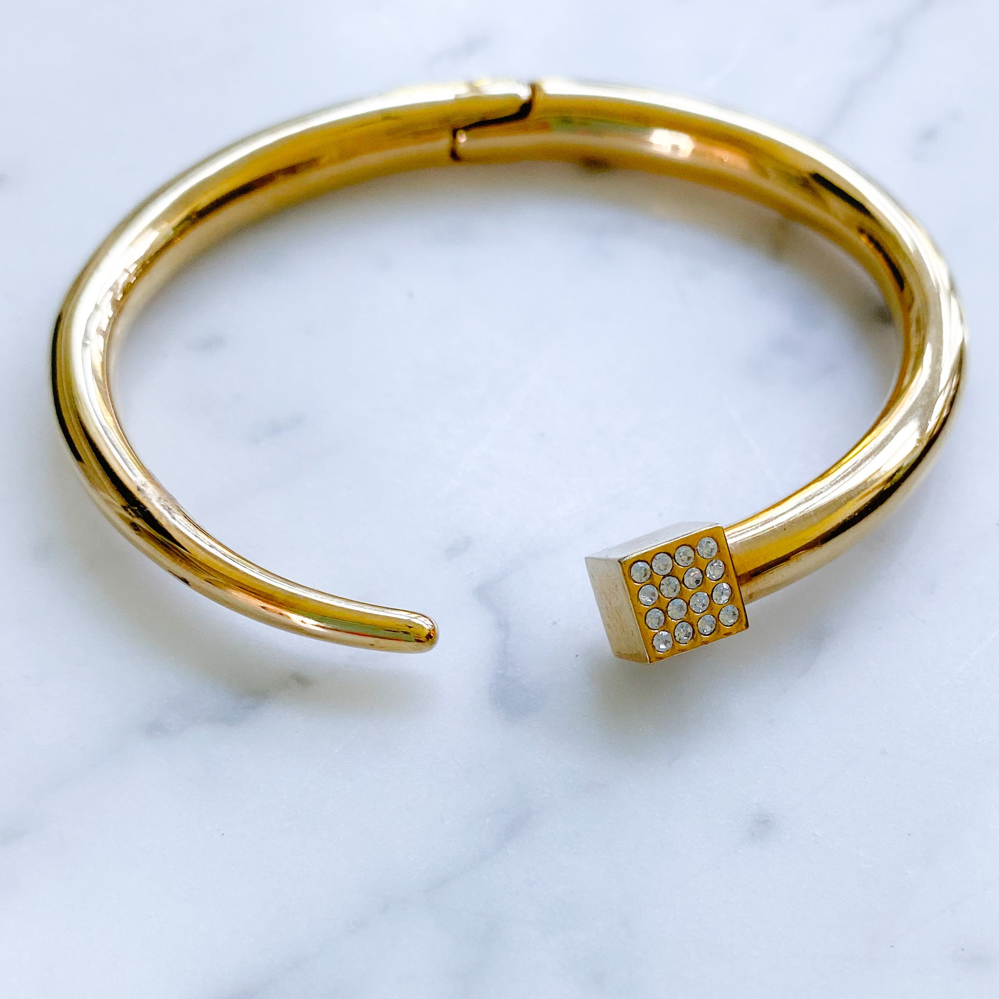 Crystal Dice Gold Bracelet - Bellestyle