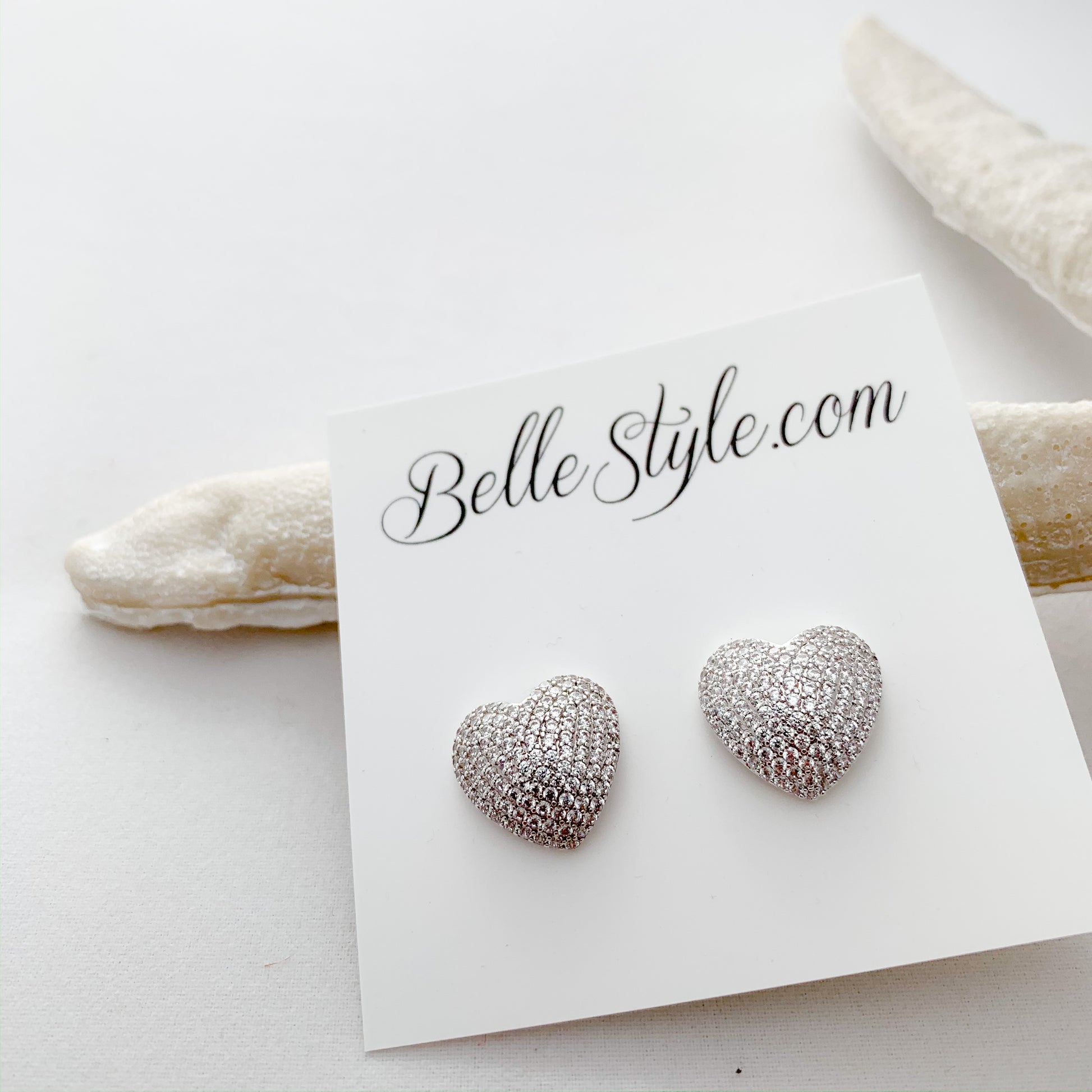 Puffy Heart Earrings - BelleStyle