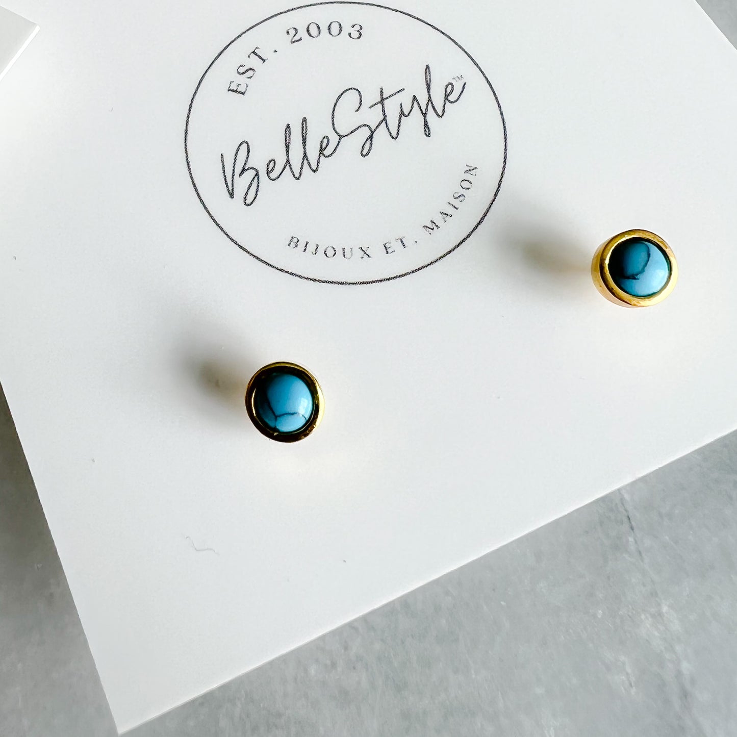 Turquoise Cartilage Earrings - BelleStyle