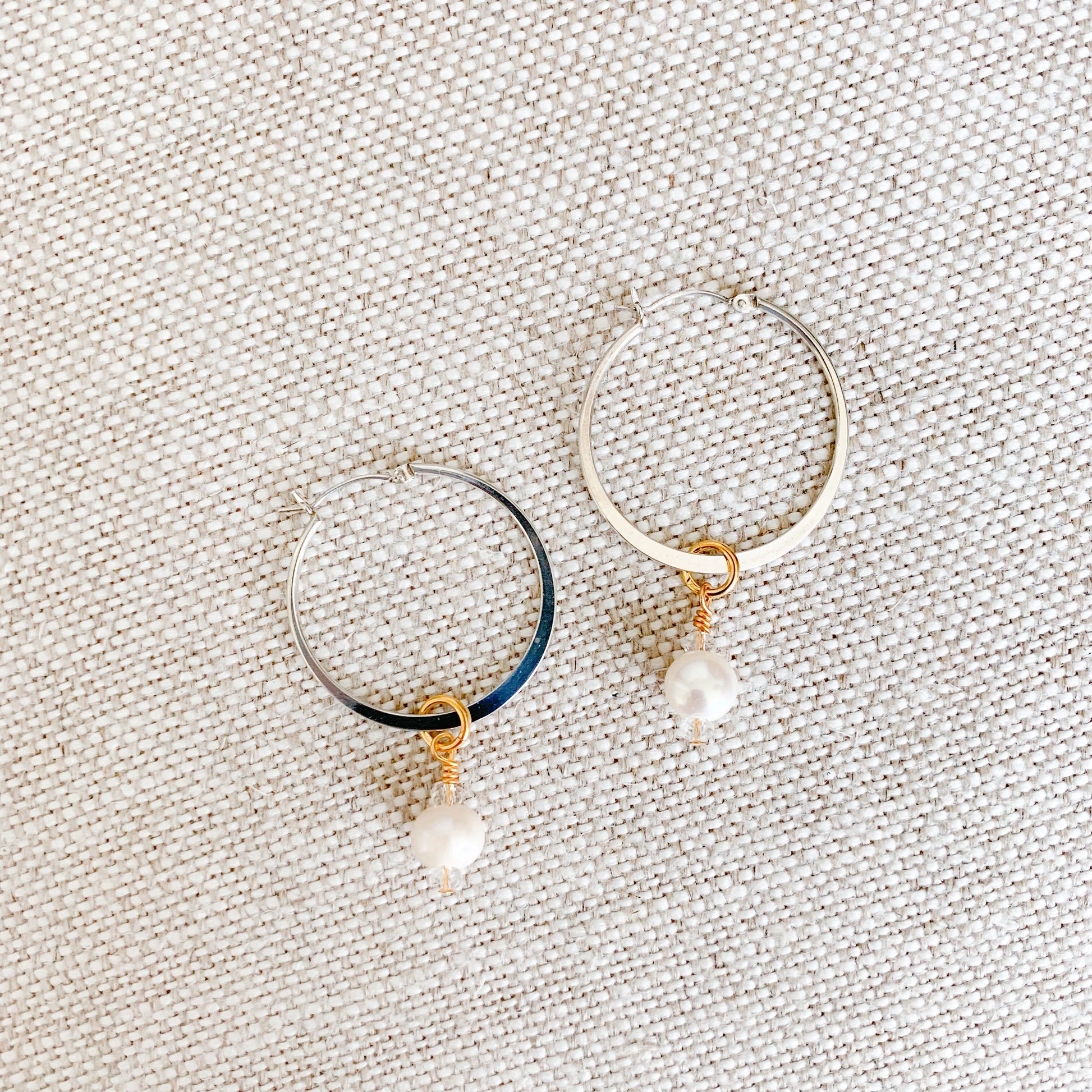 Brio White Pearl Earrings - BelleStyle