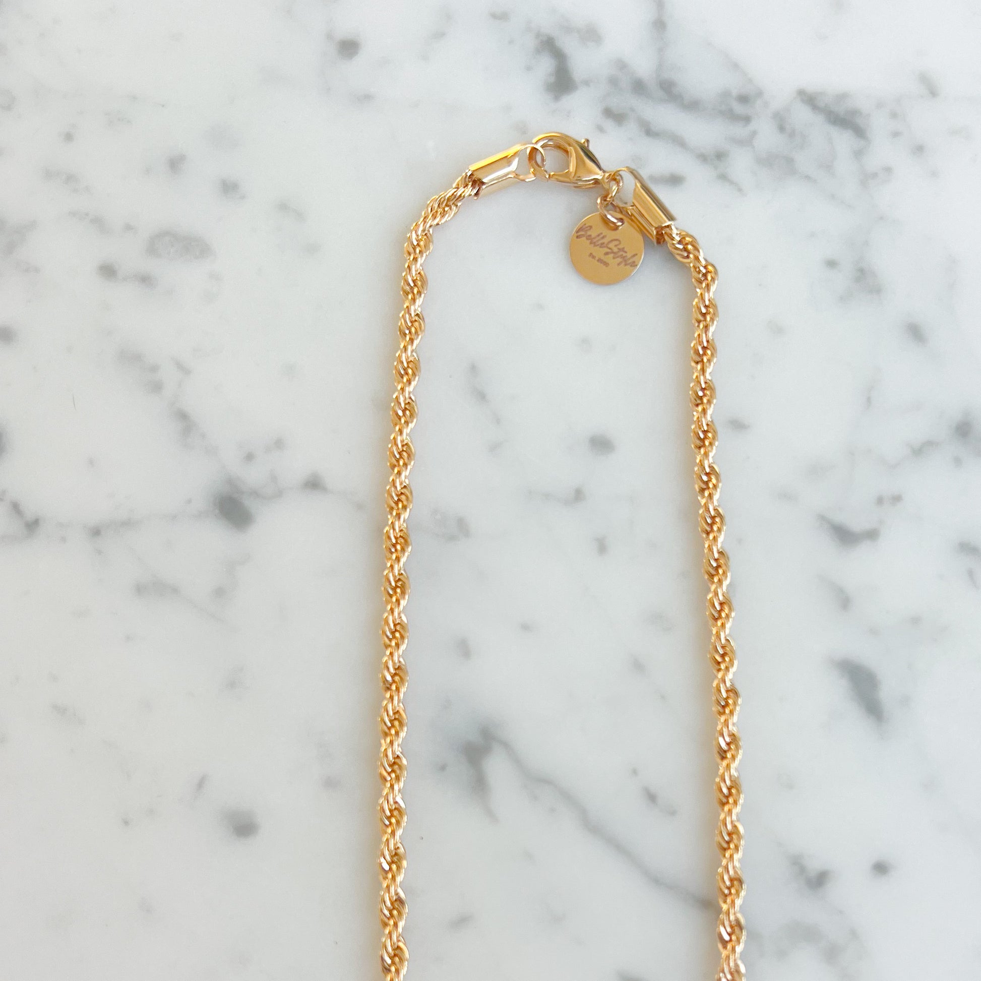 Gold Rope Chain Necklace - BelleStyle