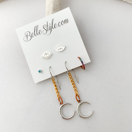 Crescent Earring Set - BelleStyle