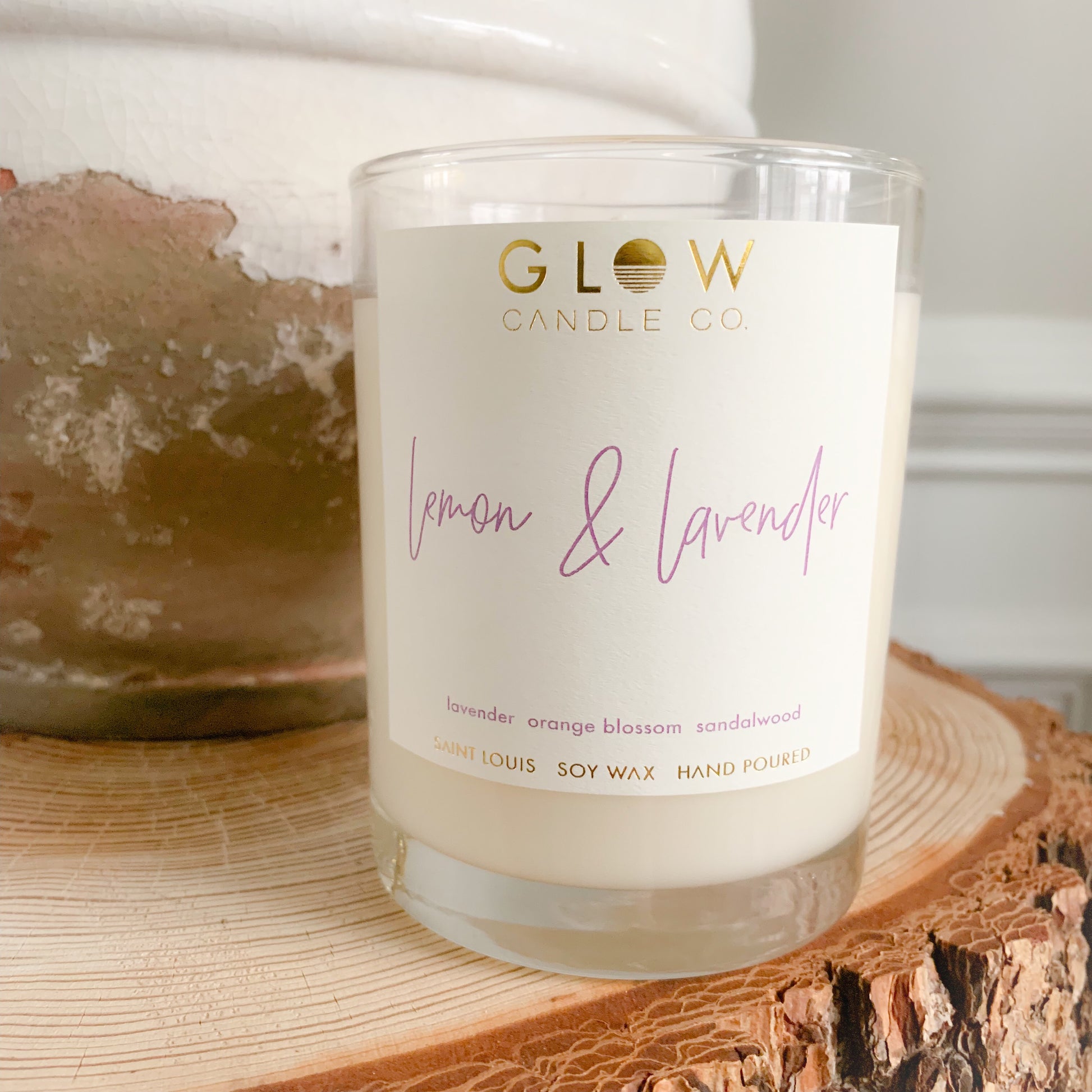 GLOW Lemon & Lavander Candle - BelleStyle