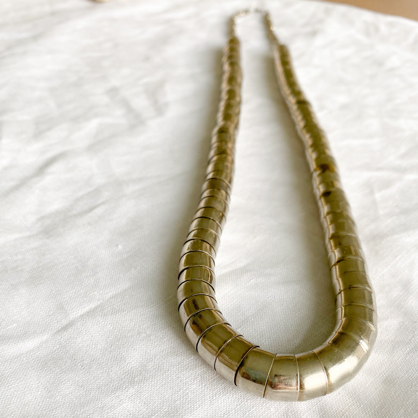 Vintage Silver Tube Necklace - Bellestyle