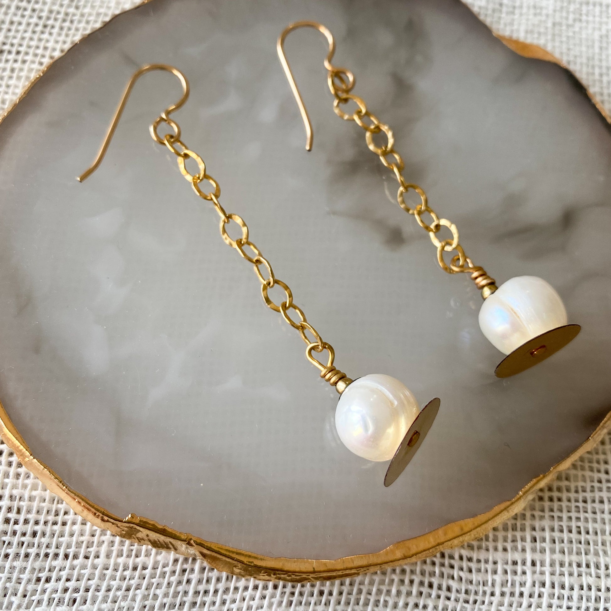 Bellestyle - Sequin Freshwater Pearl Earrings