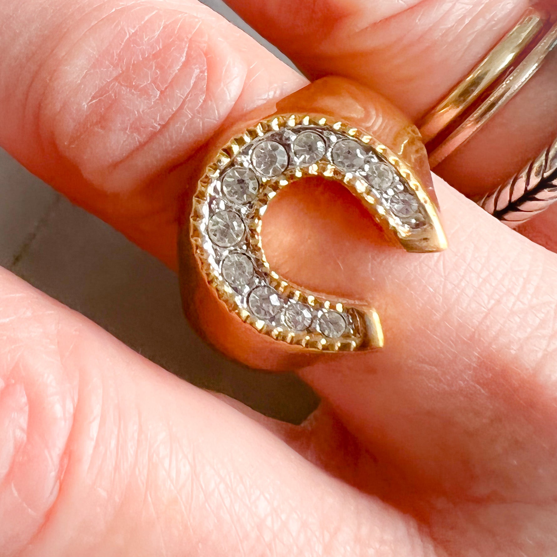 Vintage Horseshoe Gold Unisex Ring - Bellestyle