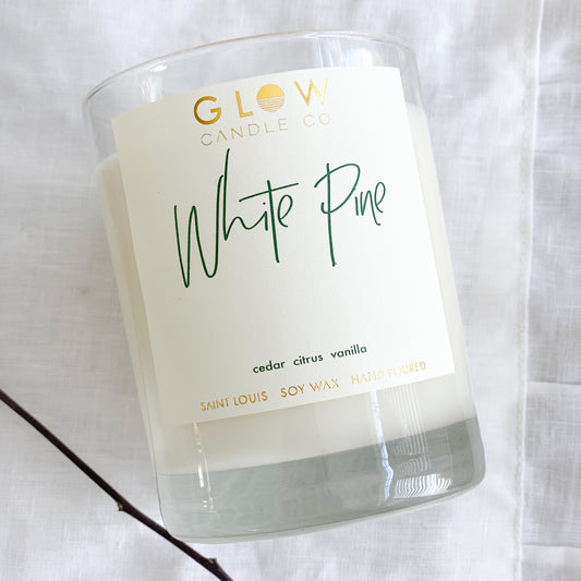 GLOW White Pine Candle - Bellestyle - cedar citrus vanilla