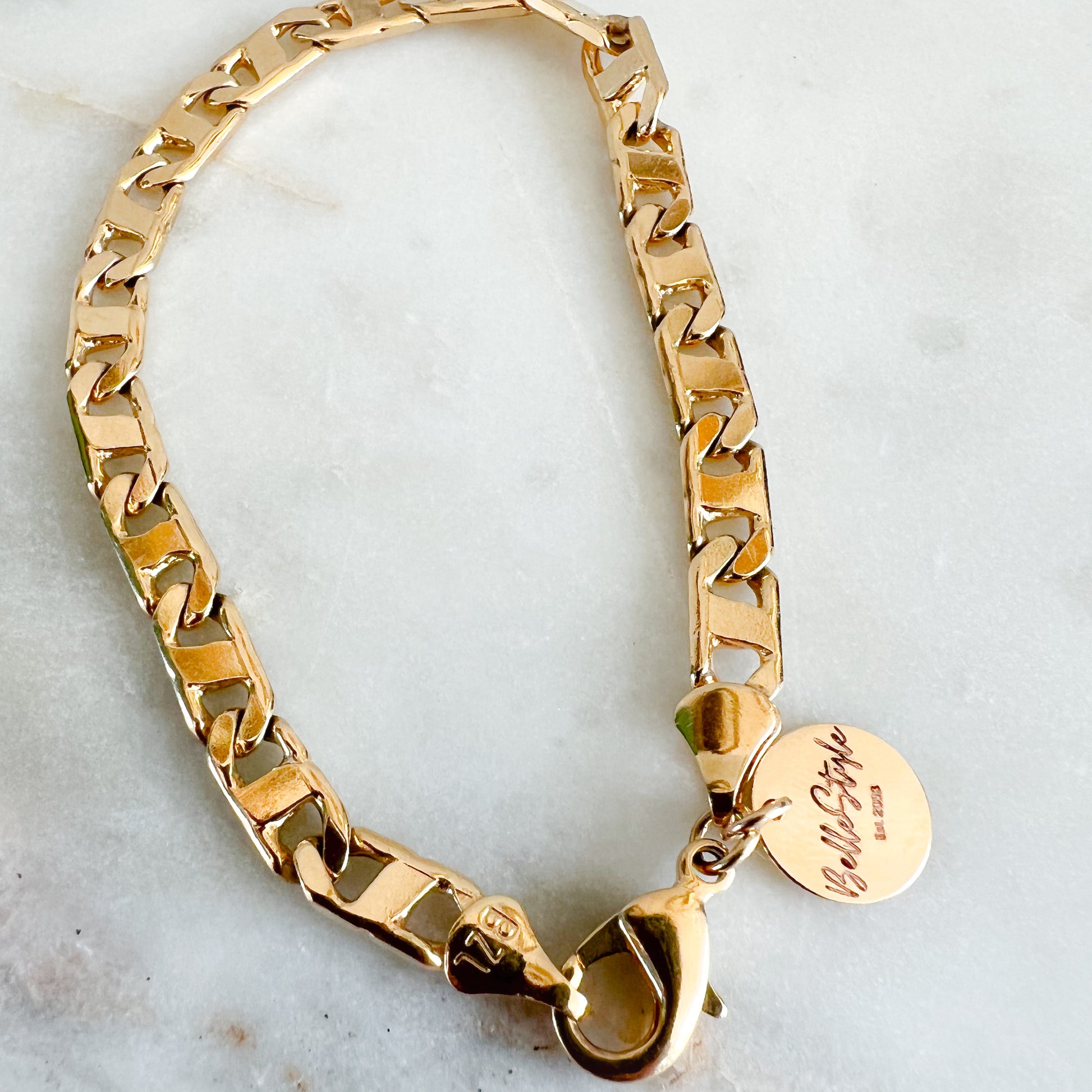 Gold Soda Tab Chain Bracelet - BelleStyle