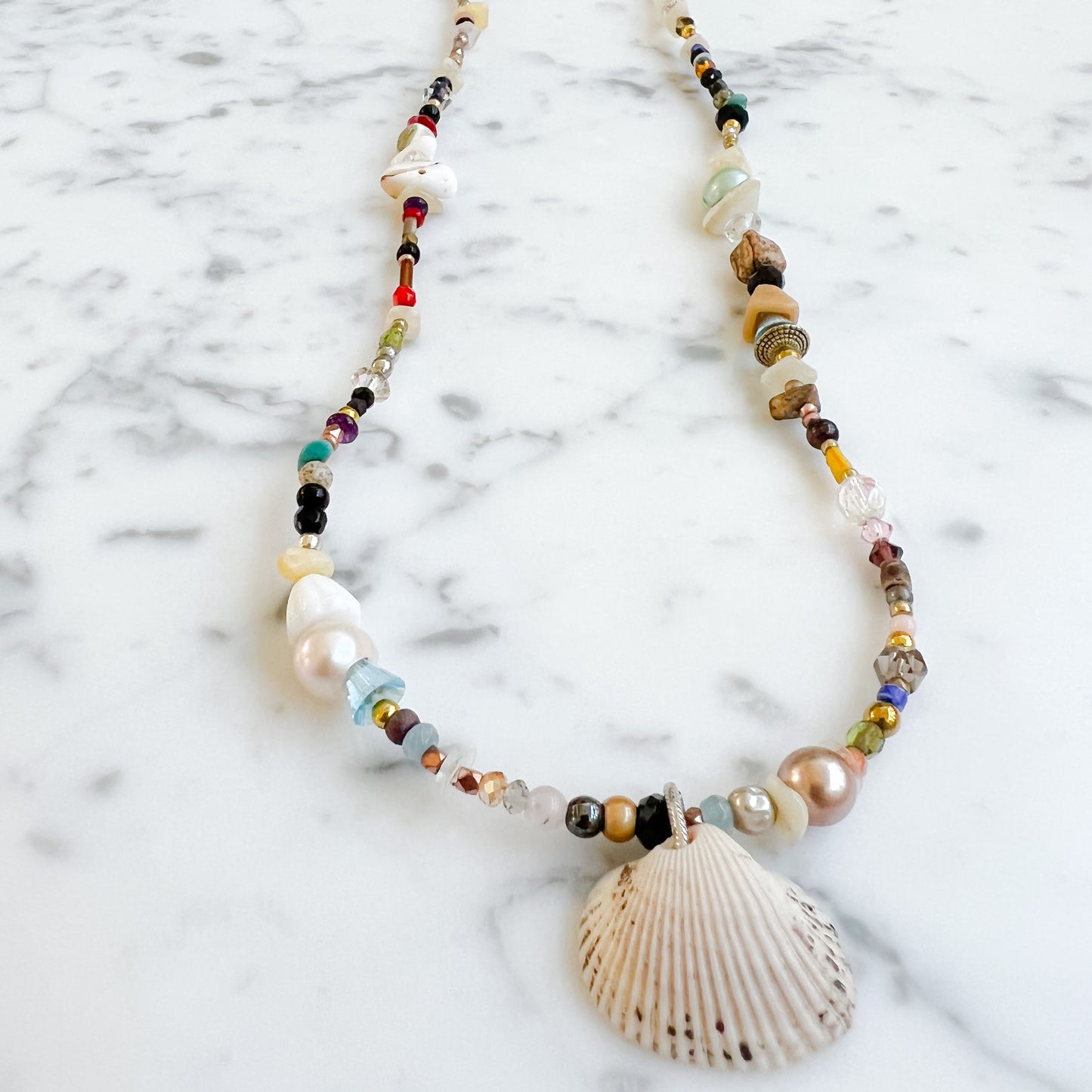 Sustainable Shell Stone Necklace