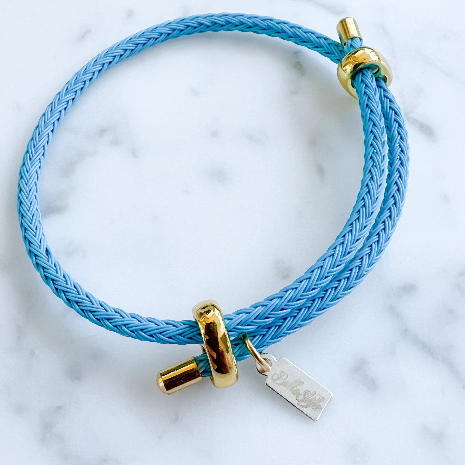 Sugar Rope Gold Blue Bracelet - BelleStyle 