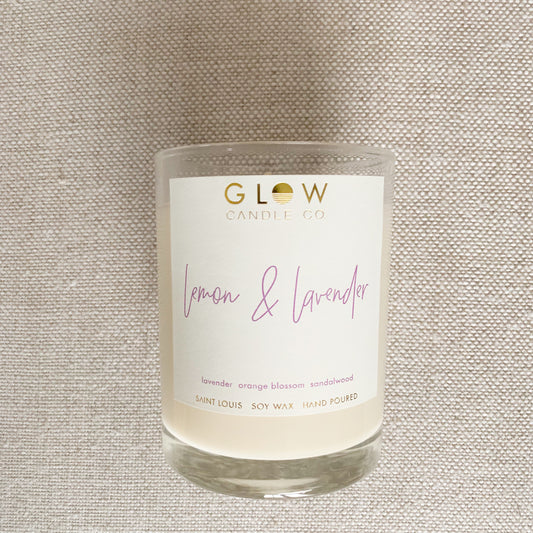 GLOW Lemon & Lavander Candle - BelleStyle