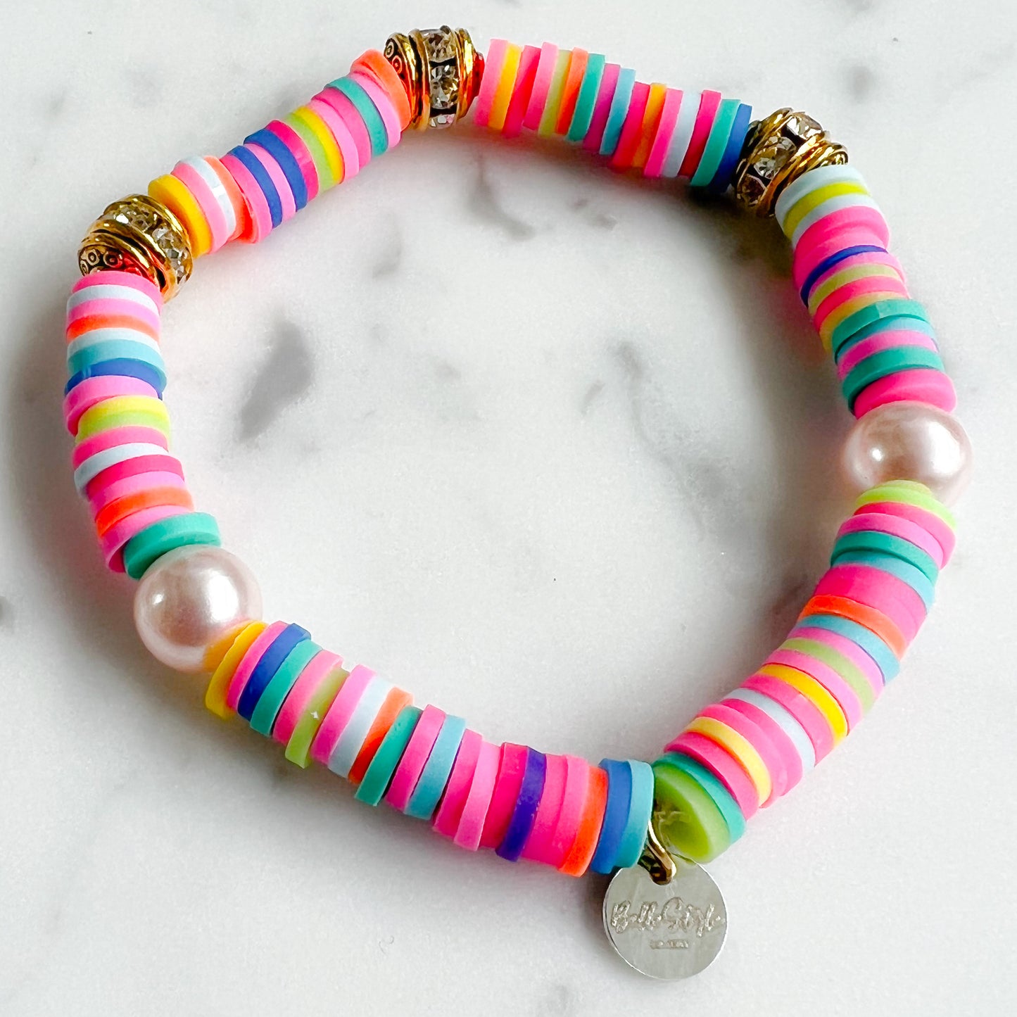 Rainbow Goldie Pearl Bracelet - BelleStyle