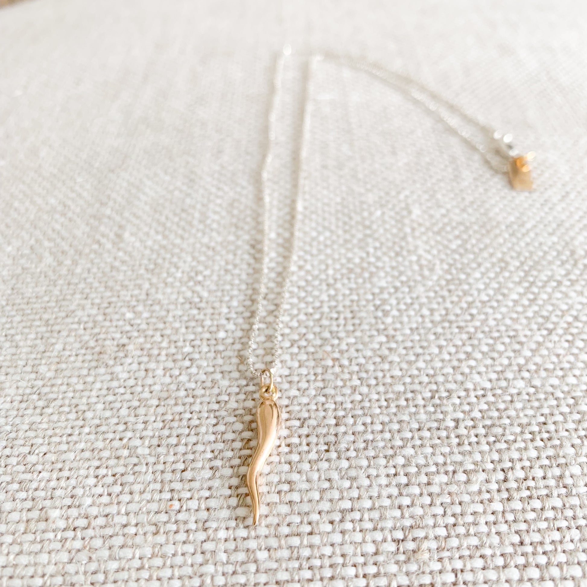 Small italian 2025 horn necklace