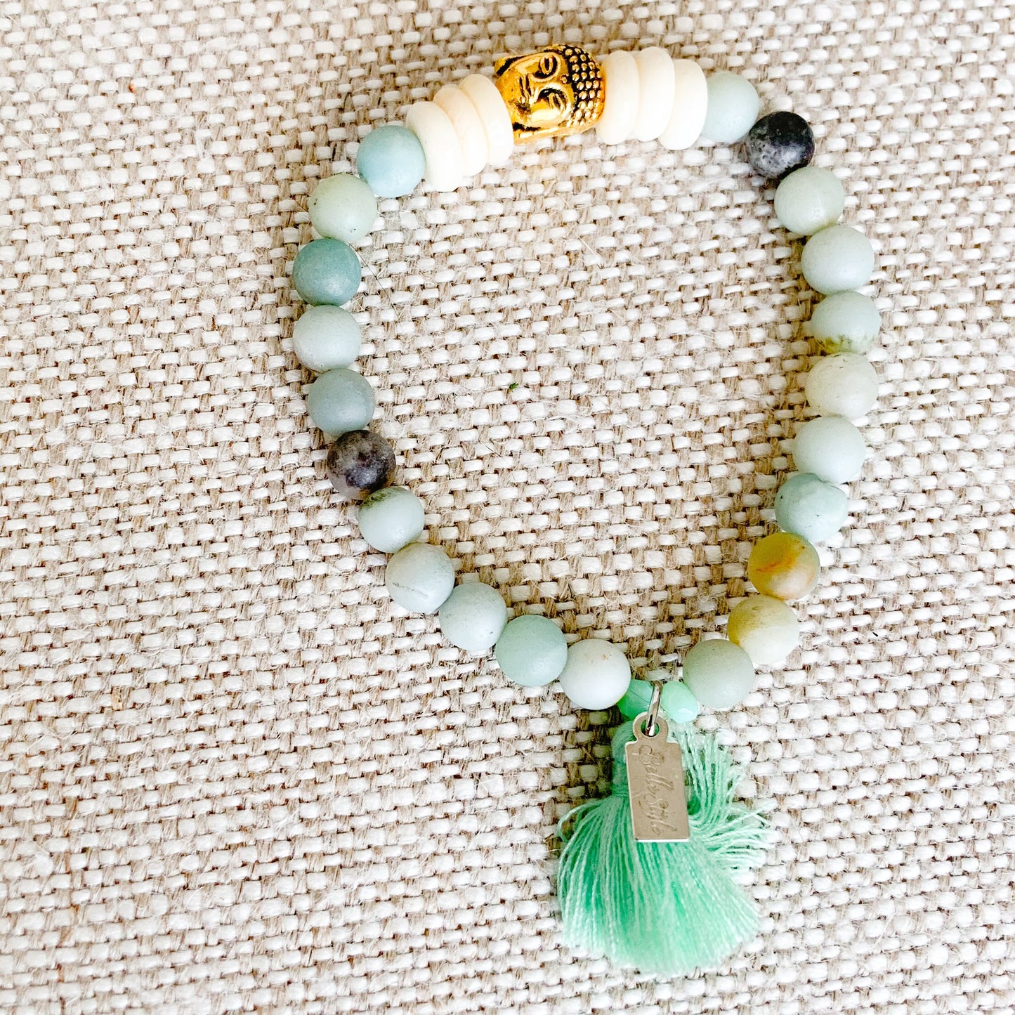 Buddha Bracelet In Amazonite - BelleStyle