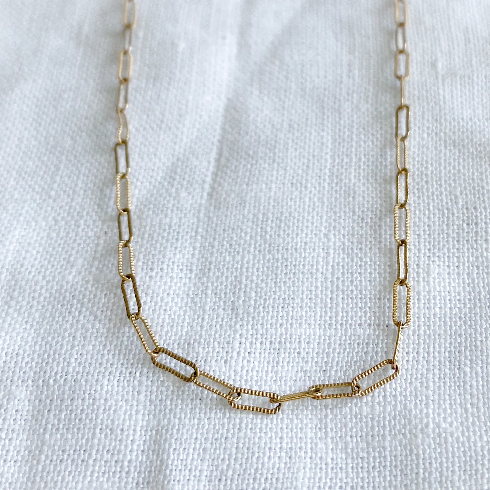 Gold Link Choker Necklace - Bellestyle