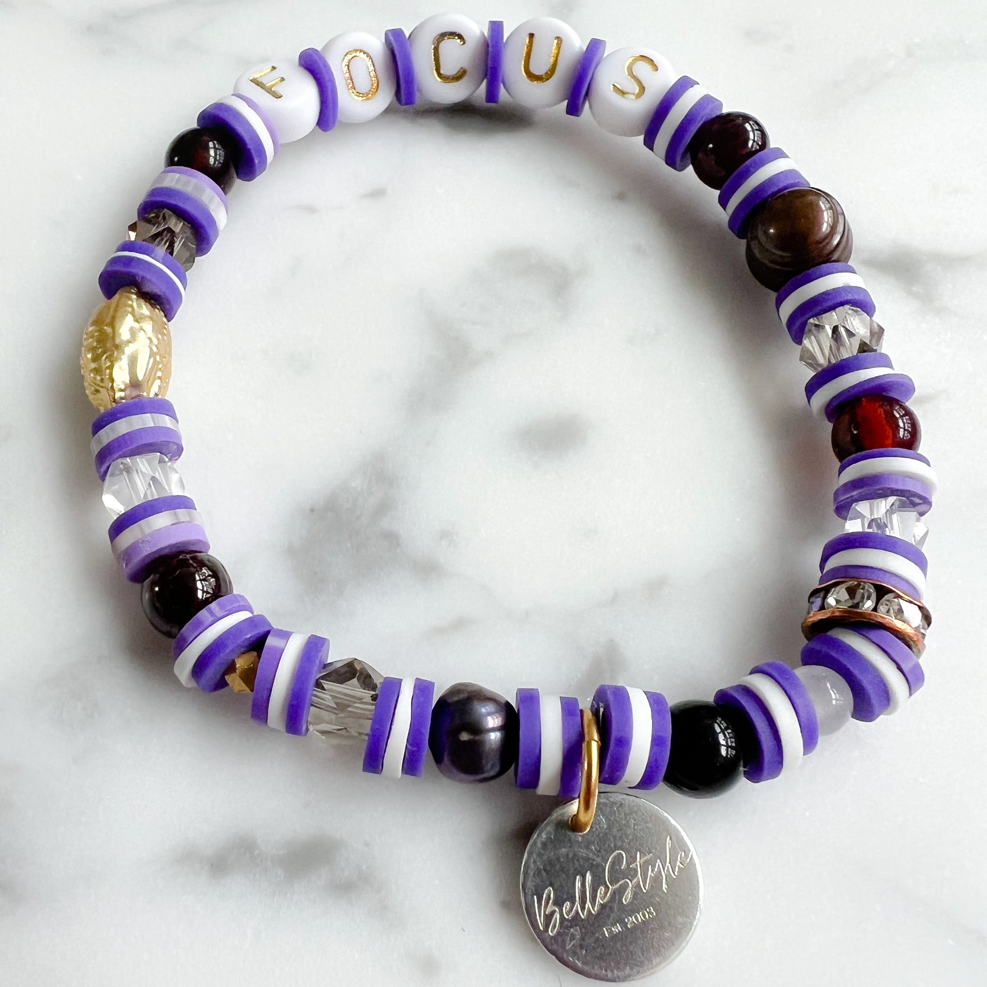 FOCUS Friendship Bracelet Purple - BelleStyle