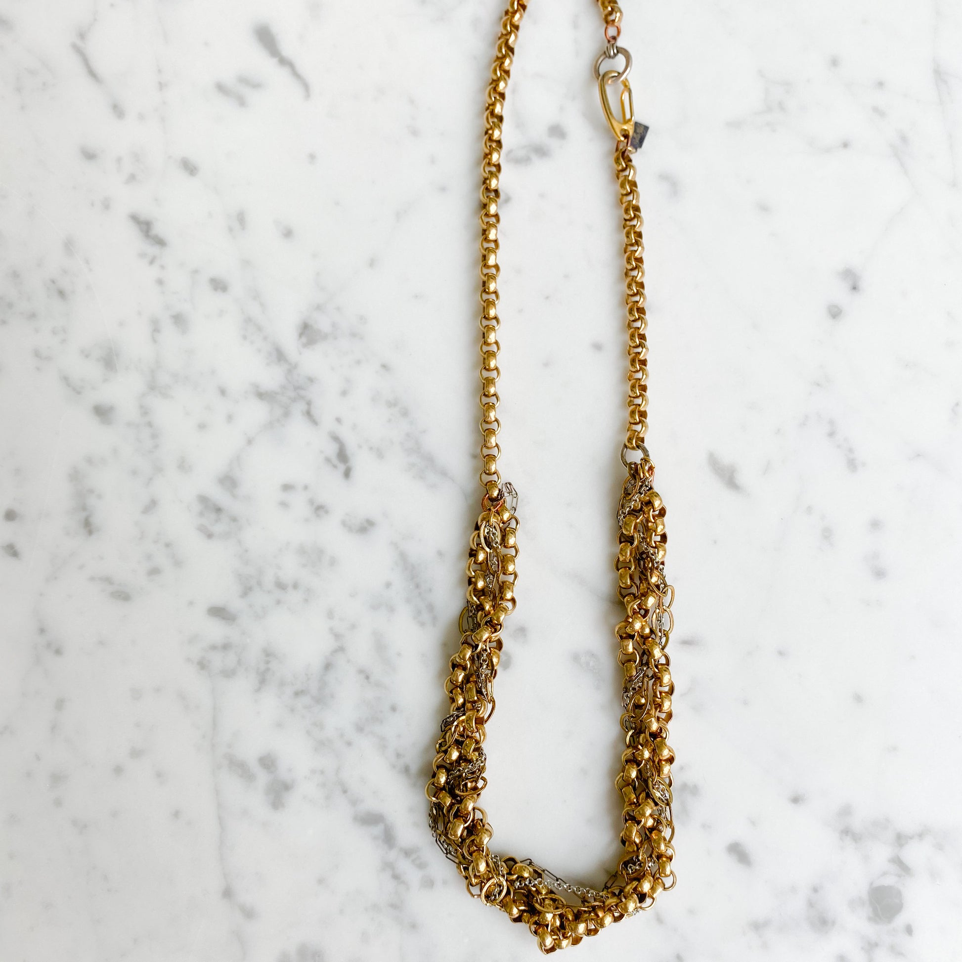 Trackstar gold silver Necklace - Bellestyle