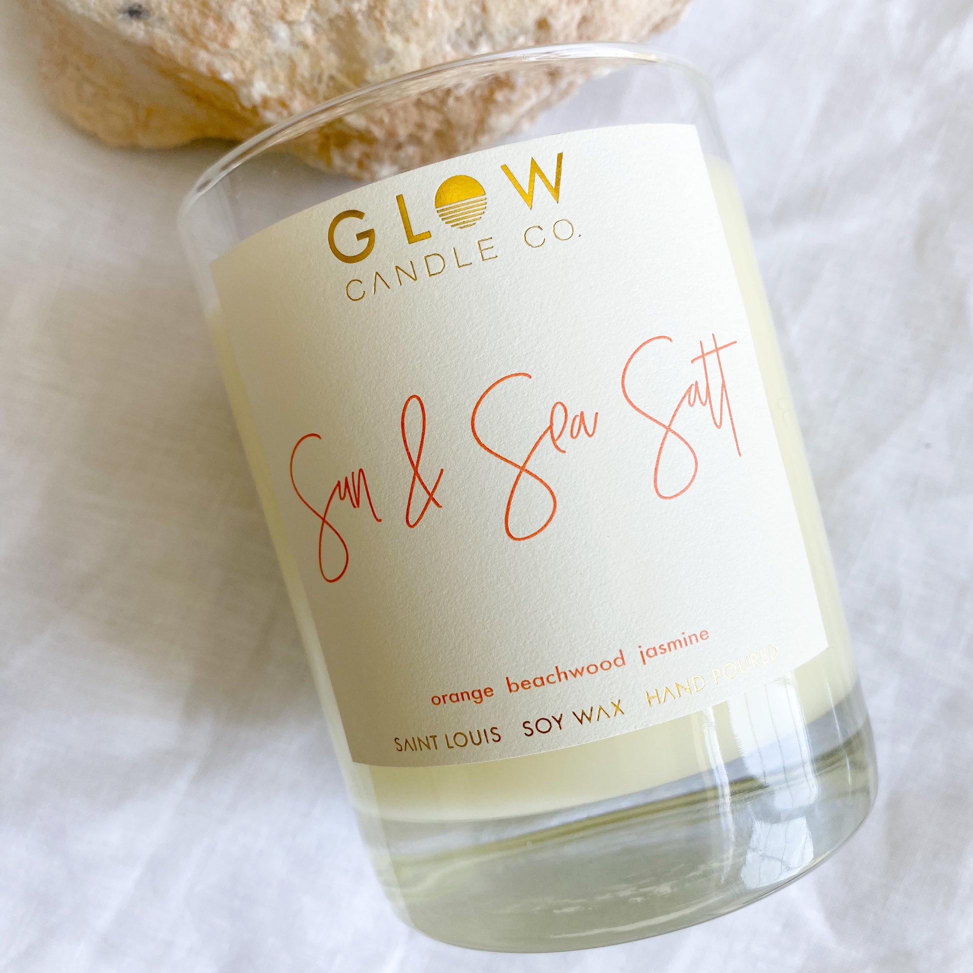 GLOW Sun & Sea Salt Candle - BelleStyle