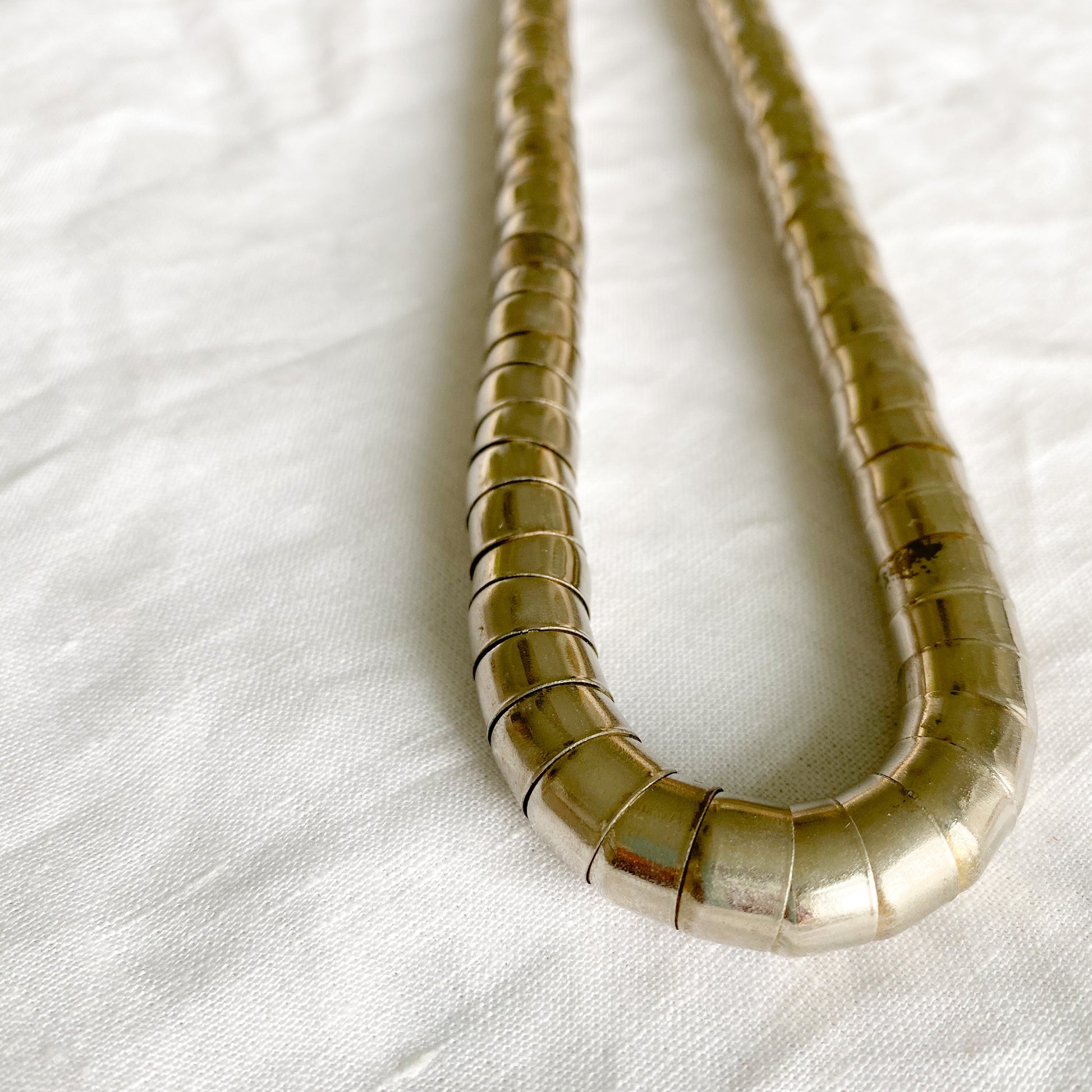 Vintage Silver Tube Necklace - Bellestyle