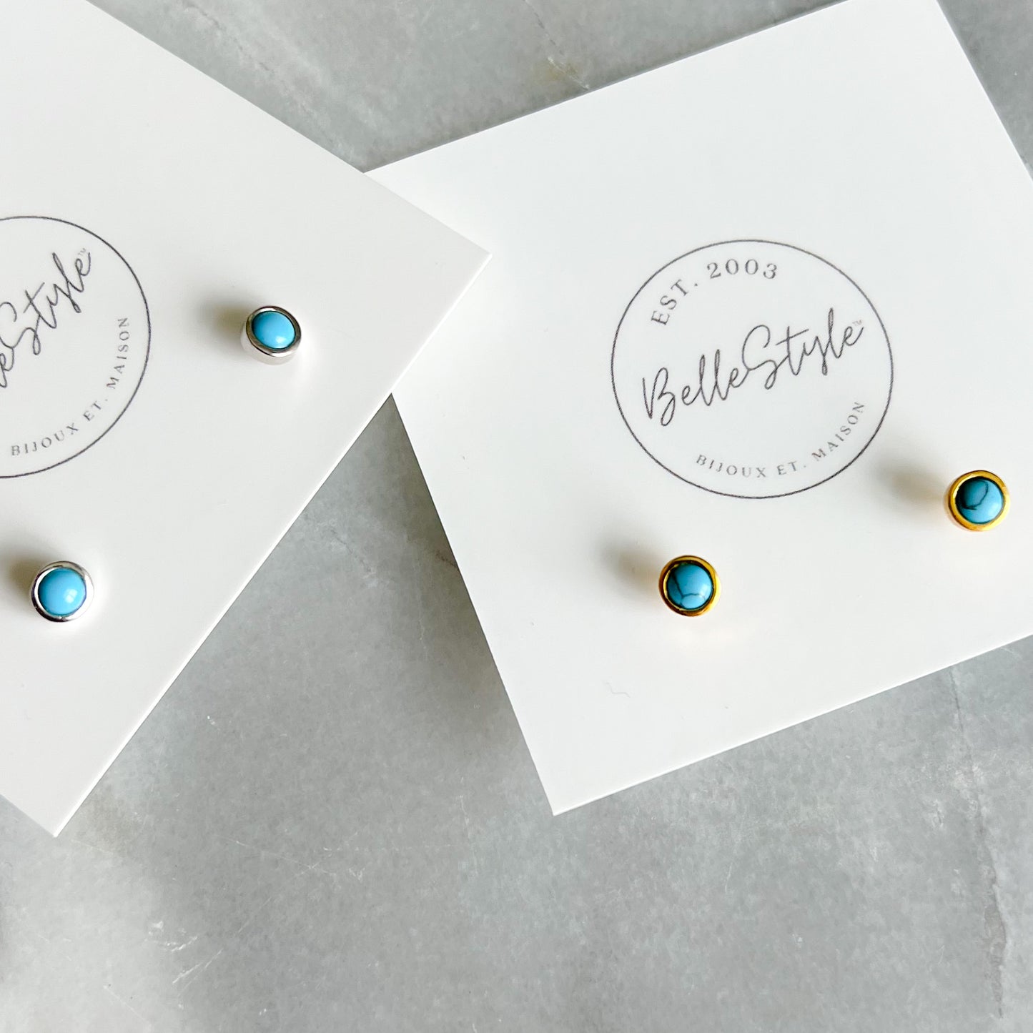 Turquoise Cartilage Earrings - BelleStyle
